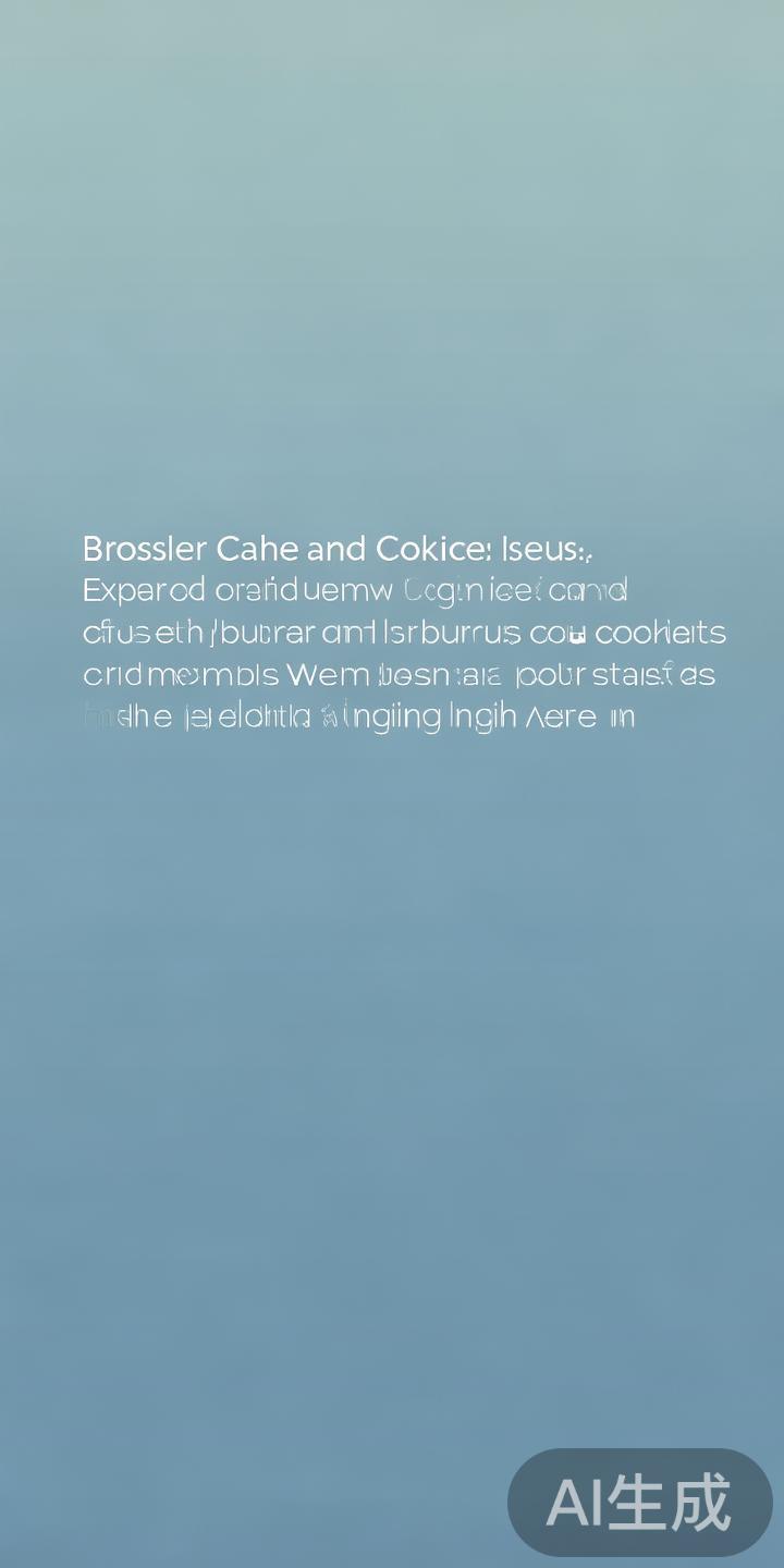 浏览器缓存和Cookie问题：过期或损坏的浏览器缓